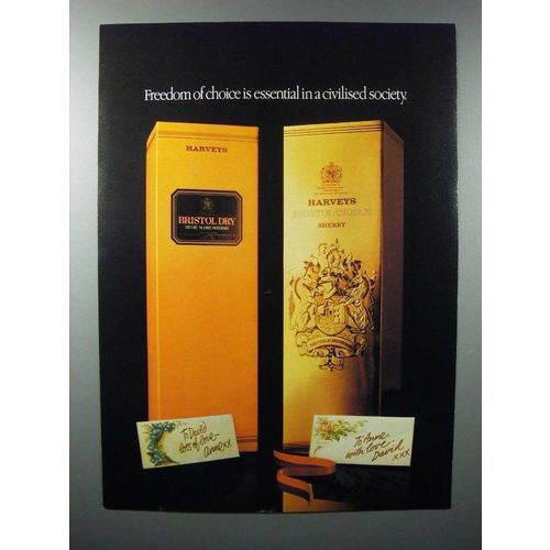 1979 Harvey's Bristol Dry, Bristol Cream Sherry Ad