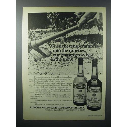 1979 Harvey's Luncheon Dry & Club Amontillado Sherry Ad