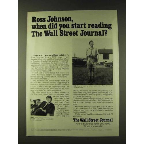 1979 The Wall Street Journal Ad - Ross Johnson