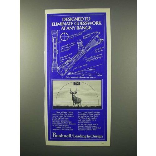 1980 Bushnell Scopes Ad - Eliminate Guesswork