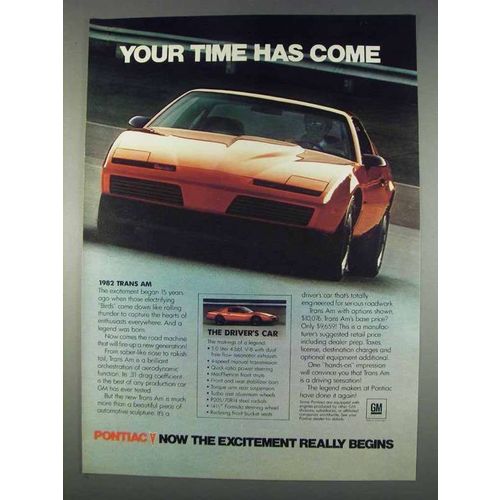 1982 Pontiac Trans Am Ad - Your Time Has Come