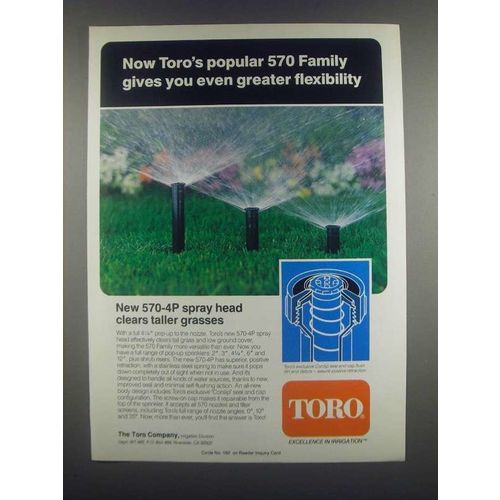 1985 Toro 570-4P Spray Head Ad - Popular 570 Family