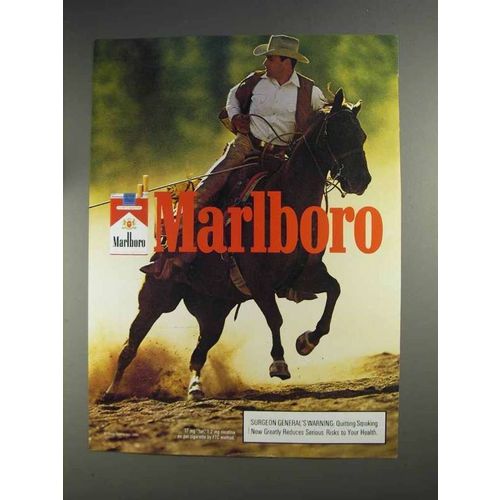 1991 Marlboro Cigarettes Ad - Cowboy