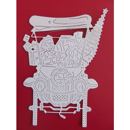 6 x Tattered Lace Die Cuts Driving Home For Christmas