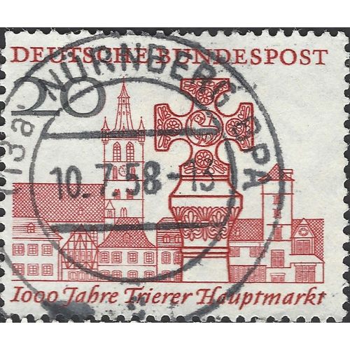 GERMANY, Trier market cross, red 1962, 20pf