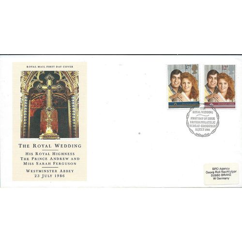 1986 Royal Wedding Illustrated FDC.