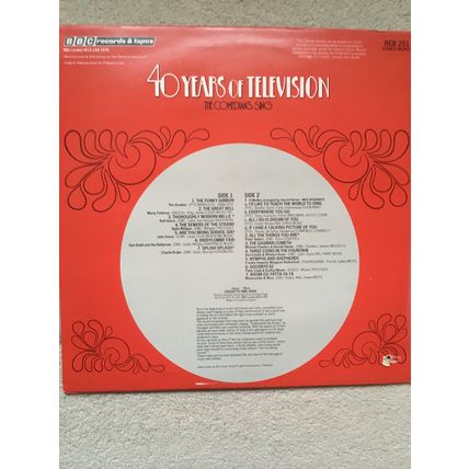 40 YEARS OF TELEVISION - THE COMEDIANS SING (UK VINYL LP, 1976)