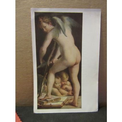 CHERUBS, painting art. WIEN MUSEUM, AUSTRIA antique postcard