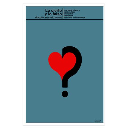 Spanish movie Poster 4 Italian film"Truth & FALSE"Paola Pitagora.Cierto y Falso.