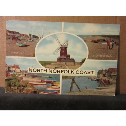 NORTH NORFOLK COAST.. used postcard multi-view by J. Salmon 1979 pm =