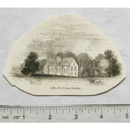 1860s engraving - The College, Stratford