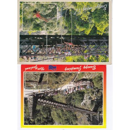 New Zealand Bungy Jumping 2x Giant Postcard s