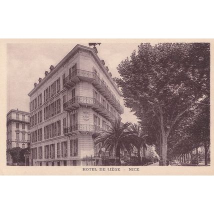 Nice Boulevard Victor Hugo Hotel De Liege French Old Postcard