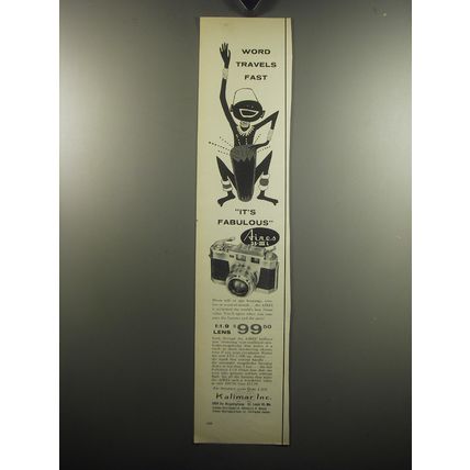 1957 Aires 35-IIIL Camera Ad - Word travels fast it's fabulous