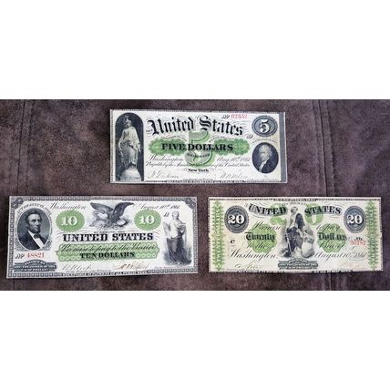High quality COPIES with W/M United States banknotes 1861-1863 y. FREE SHIPPING