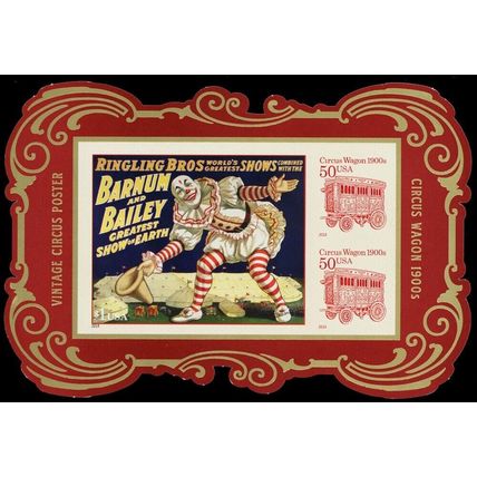 4905c, Die Cut Version Barnum & Bailey Circus $2 Souvenir Sheet - Stuart Katz