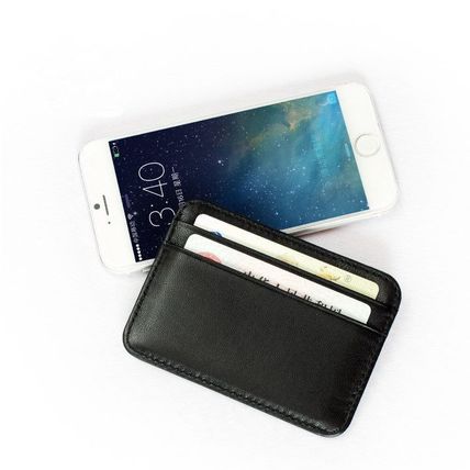 Sheepskin Genuine Leather Credit Card Case Mini ID Card Holder Men's