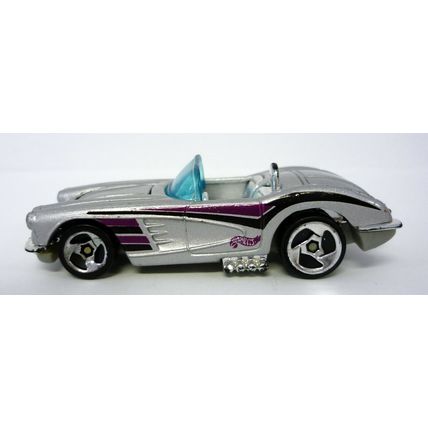 Hot Wheels '58 Corvette Convertible Silver Die-Cast Car 1994