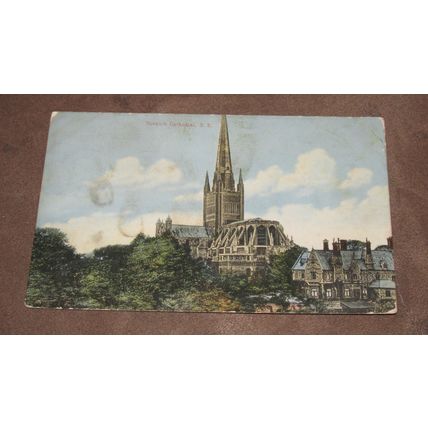 1924 fr Postcard - Norwich Cathedral scene S.E - Norfolk