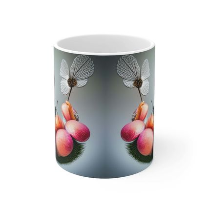 April Diamond Birth Month Colors Fairies & Butterflies #3 Mug 11oz AI Decorative