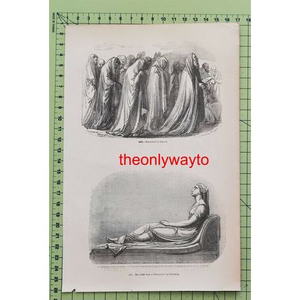 Bas-Reliefs, By Canova & Chantry, Book Illustration (Print), 1850