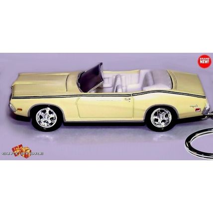 HTF KEYCHAIN 68~70 YELLOW MERCURY COUGAR CONVERTIBLE CUSTOM Ltd GREAT GIFT