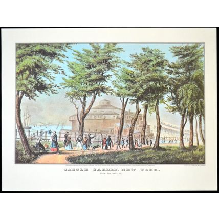 CASTLE GARDEN, NEW YORK 1952 Nathaniel Currier - James Merritt Ives PRINT