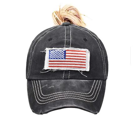 Bun Hat Cotton Summer Sun Sport Snapback Ponytail Baseball Cap Ladies High
