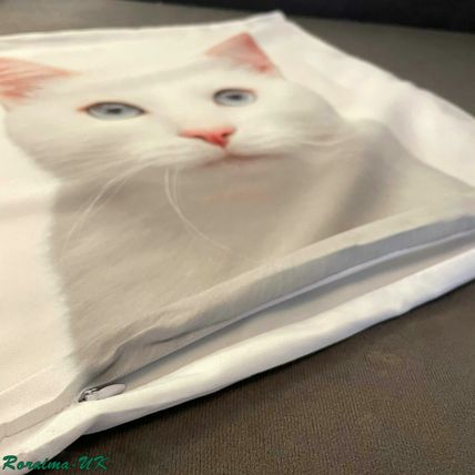 CAT Cushion Animal Cover Printed Pillow CASE Sofa Home Decor 45 x 45cm 18'' UK A