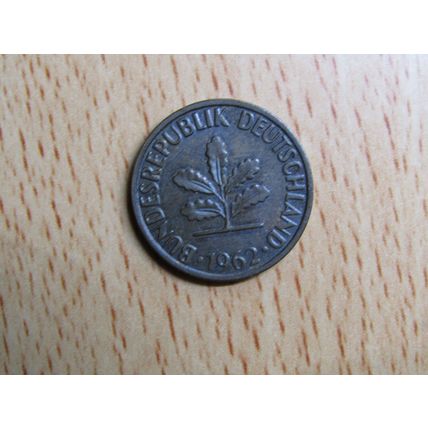 1962j 2 Pfennig Germany Coin