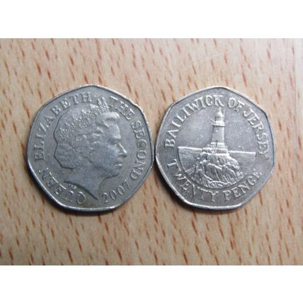 Jersey 2007 Elizabeth ll 20p Coin