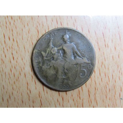 France Republic 1900 5 Centimes Coin