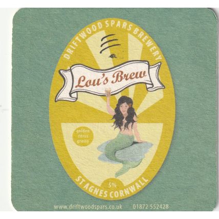 BEER MAT - DRIFTWOOD SPARS BREWERY - LOU'S BREW - (Cat 004) - (2012)
