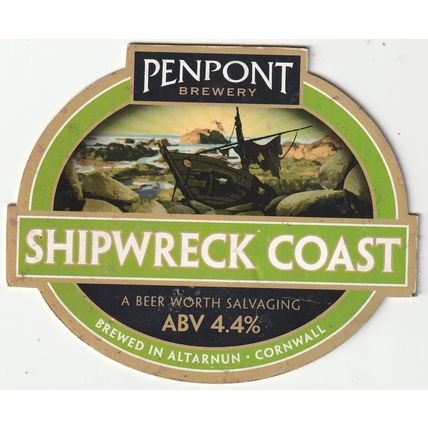 USED PUMP CLIP FRONT - PENPONT BREWERY - SHIPWRECK COAST