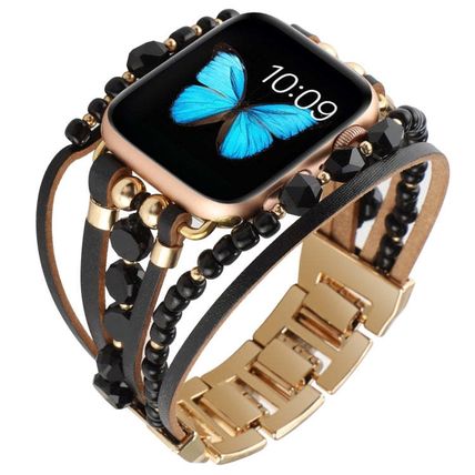 Jewelry Watch Band For Apple Watch Series, 7 45mm / 6&SE&5&4 44mm / 3&2&1 42mm,
