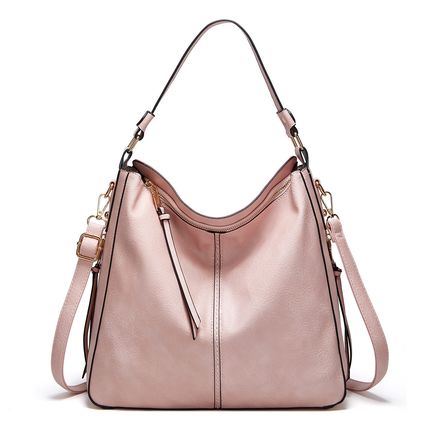 Women Vegan Leather Handbags Tote Purse Shoulder Bag Pink