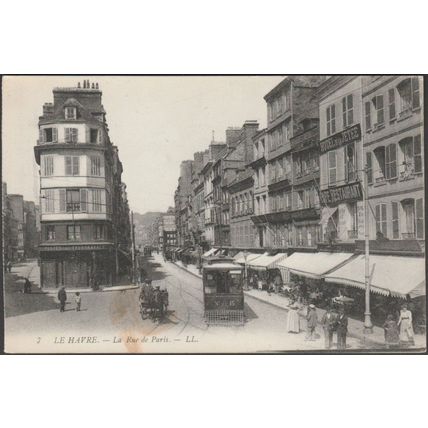 La Rue de Paris, Le Havre, c.1905-10 - Lévy CPA LL7