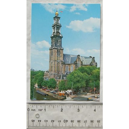 old postcard Amsterdam, Western Tower