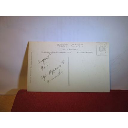 ELEVEN YEAR OLD LAD, portrait photograph postcard by C Farmer, Barry Dock 1924=