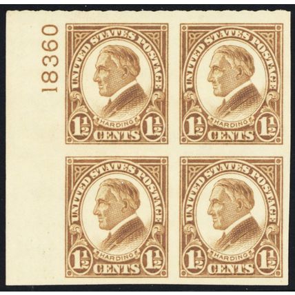 631, Mint XF LH Plate Block SCV $55 .. Stuart Katz