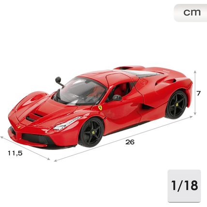 Bburago 1:18 Scale Ferrari Race and Play Laferrari Diecast Vehicle (Colors May V