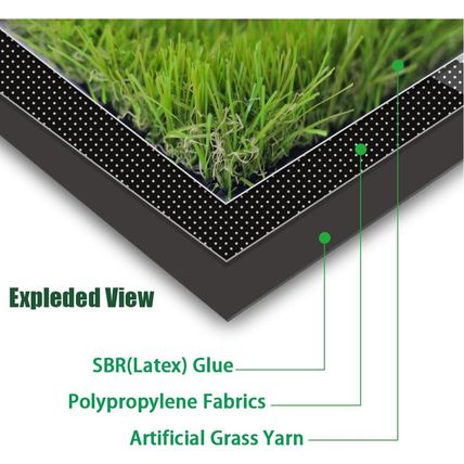 Artificial Grass Turf Outdoor, 3FT X 10FT (30 Square Feet) 1.38" Thick Fake Real