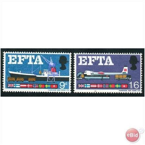 GB stamps 1967 MNH set - SG 715-716 - EFTA (ord)