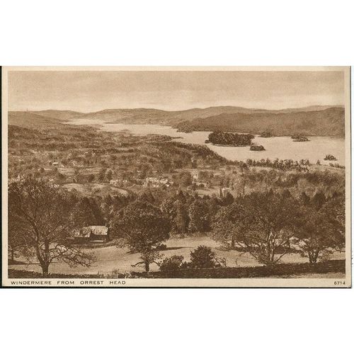 Vintage L Salmon Ltd. PC c1940 - Windermere From Orrest Head, Cumbria - 6714