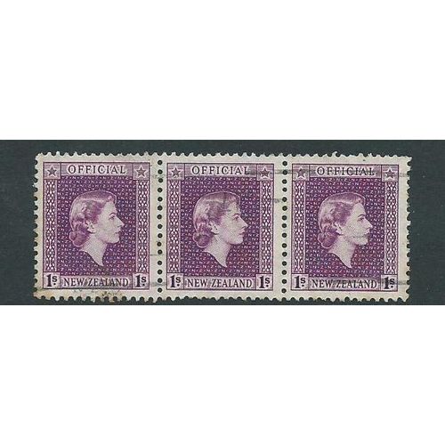 new zealand stamps sgo167 sg o167 used strip b