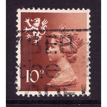 Scotland 10p orange-brown(2B), used stamp, SG S29 #1