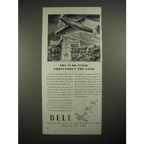 1940 Bell Airacuda, Airacobra, Airabonita Plane Ad