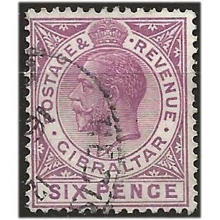 Gibraltar 1926 SG97a 6d Bright Purple & Magenta Fine Used . ..