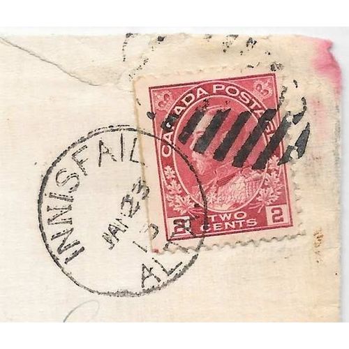 Innisfail + Okotoks, Alberta cancels, 1915