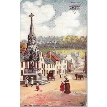 Dunkeld, Perth & Kinross - Fountain - Raphael Tuck / American YMCA, c.1910s